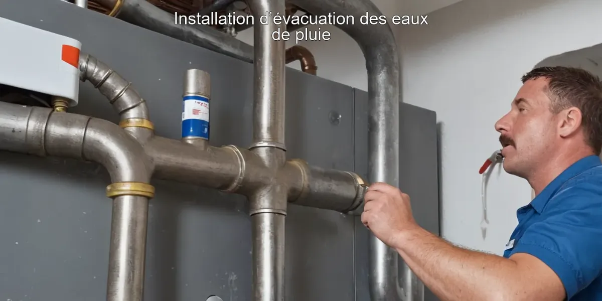 Installation d’évacuation des eaux de pluie