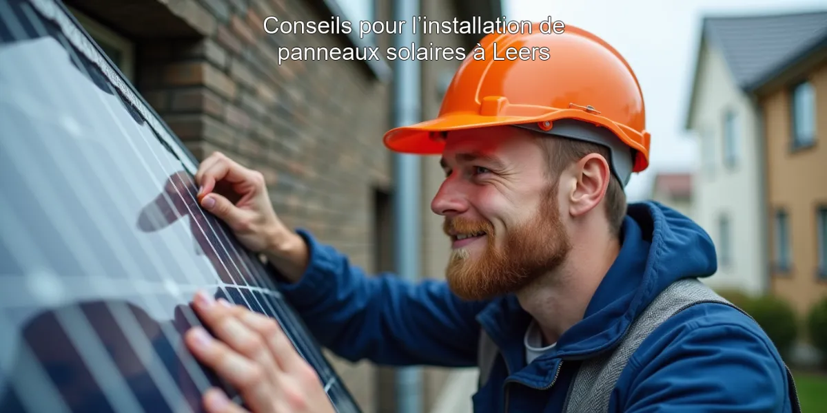 Conseils pour l’installation de panneaux solaires à Leers