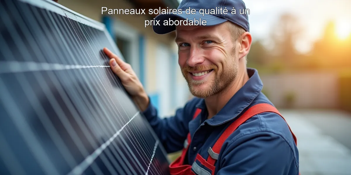 Panneaux solaires de qualité à un prix abordable