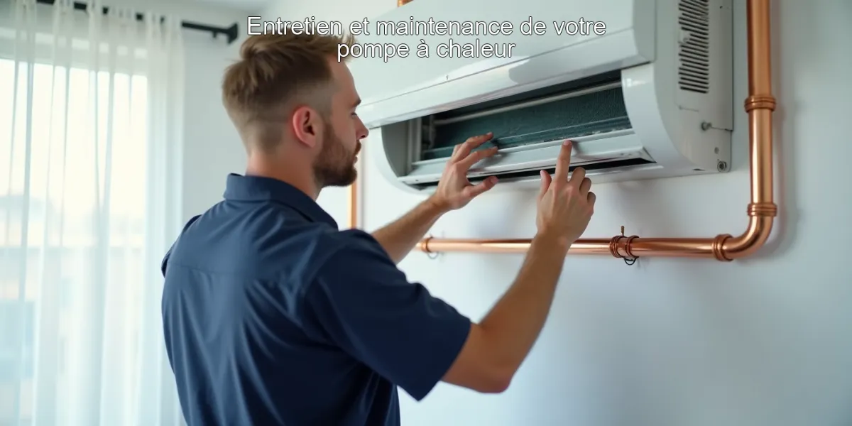 Entretien et maintenance de votre pompe à chaleur