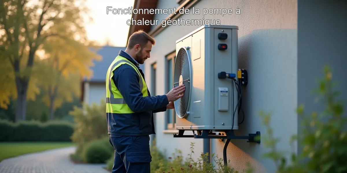 Fonctionnement de la pompe à chaleur géothermique