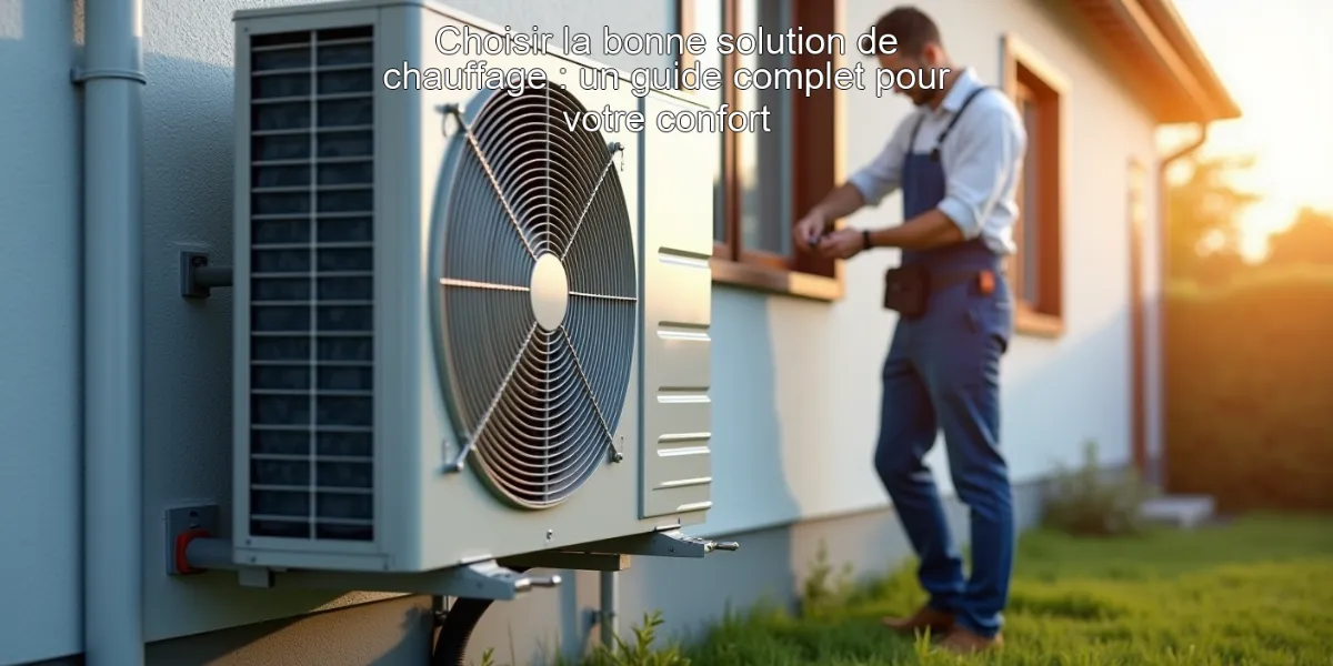Choisir la bonne solution de chauffage : un guide complet pour votre confort