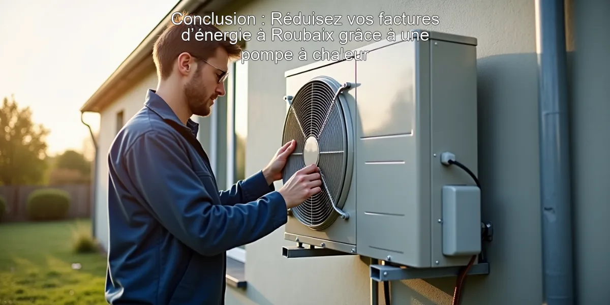 Conclusion : Réduisez vos factures d’énergie à Roubaix grâce à une pompe à chaleur