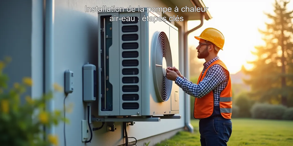 Installation de la pompe à chaleur air-eau : étapes clés