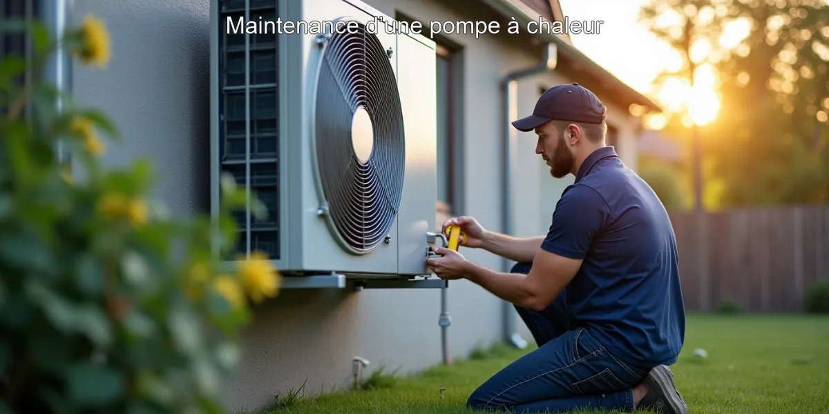Maintenance d’une pompe à chaleur