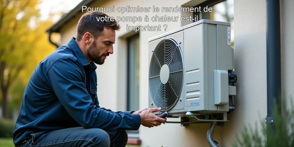 Pourquoi optimiser le rendement de votre pompe à chaleur est-il important ?