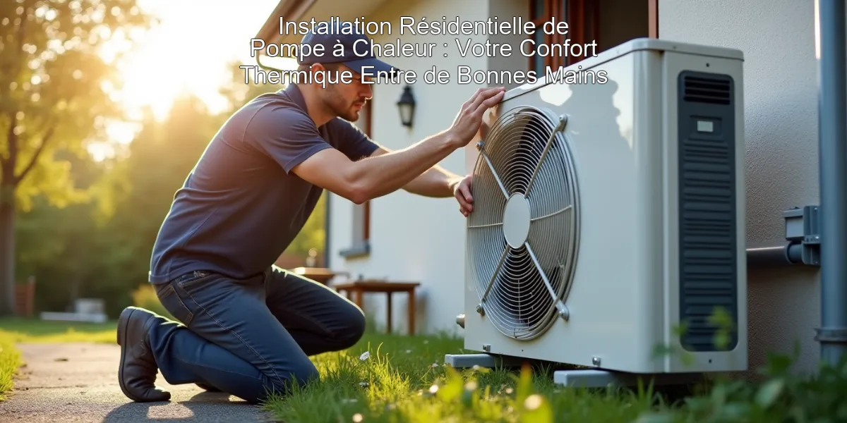 Installation Résidentielle de Pompe à Chaleur : Votre Confort Thermique Entre de Bonnes Mains